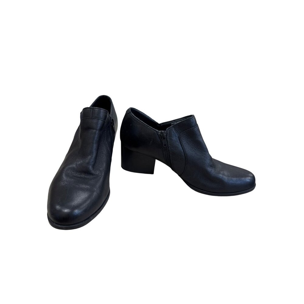Born Womens Black Leather Booties Size 9M SKU 7768